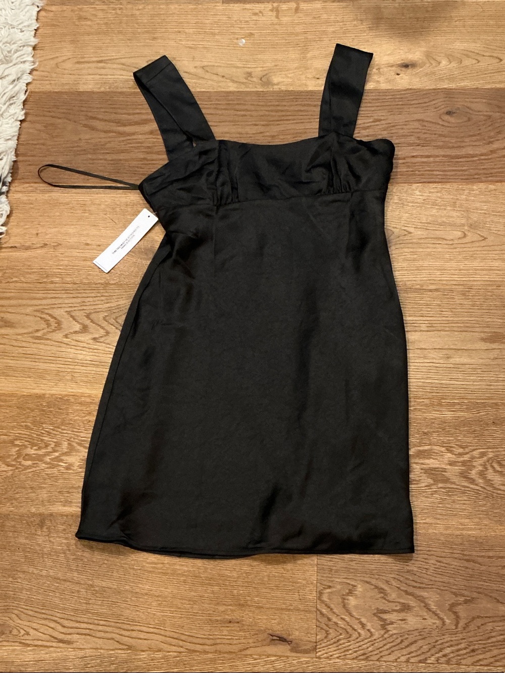 Princess Polly Black Square-Neck Mini Dress with Wide Straps